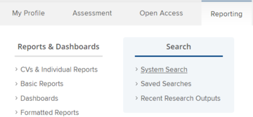 Screenshot showing where to find the system search